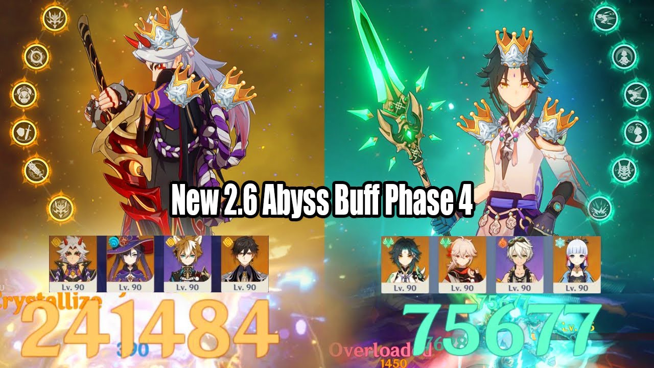New 2.6 Abyss Buff Phase 4 - Xiao C6 Triple Crown Ft Itto C6 Triple Crown Speed Run