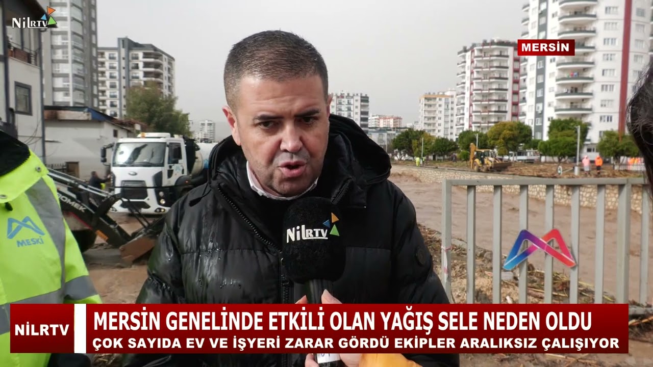 Mersin’de Sağanak Alarmı: Mezitli Deresi Taştı
