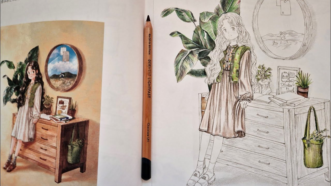 Color Along | Aeppol's Forest Girl Colouring Book | Derwent Lightfast Pencils | Part - 1|