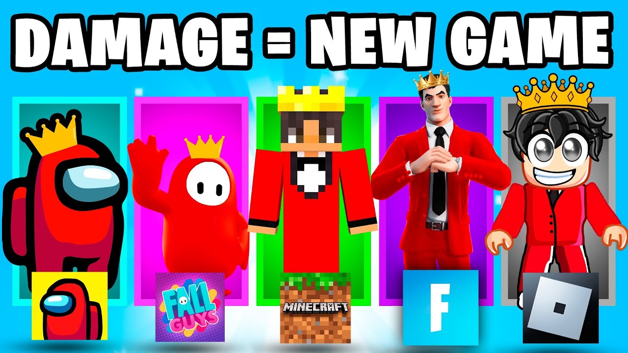 Minecraft, But If I Take Damage I Switch Games