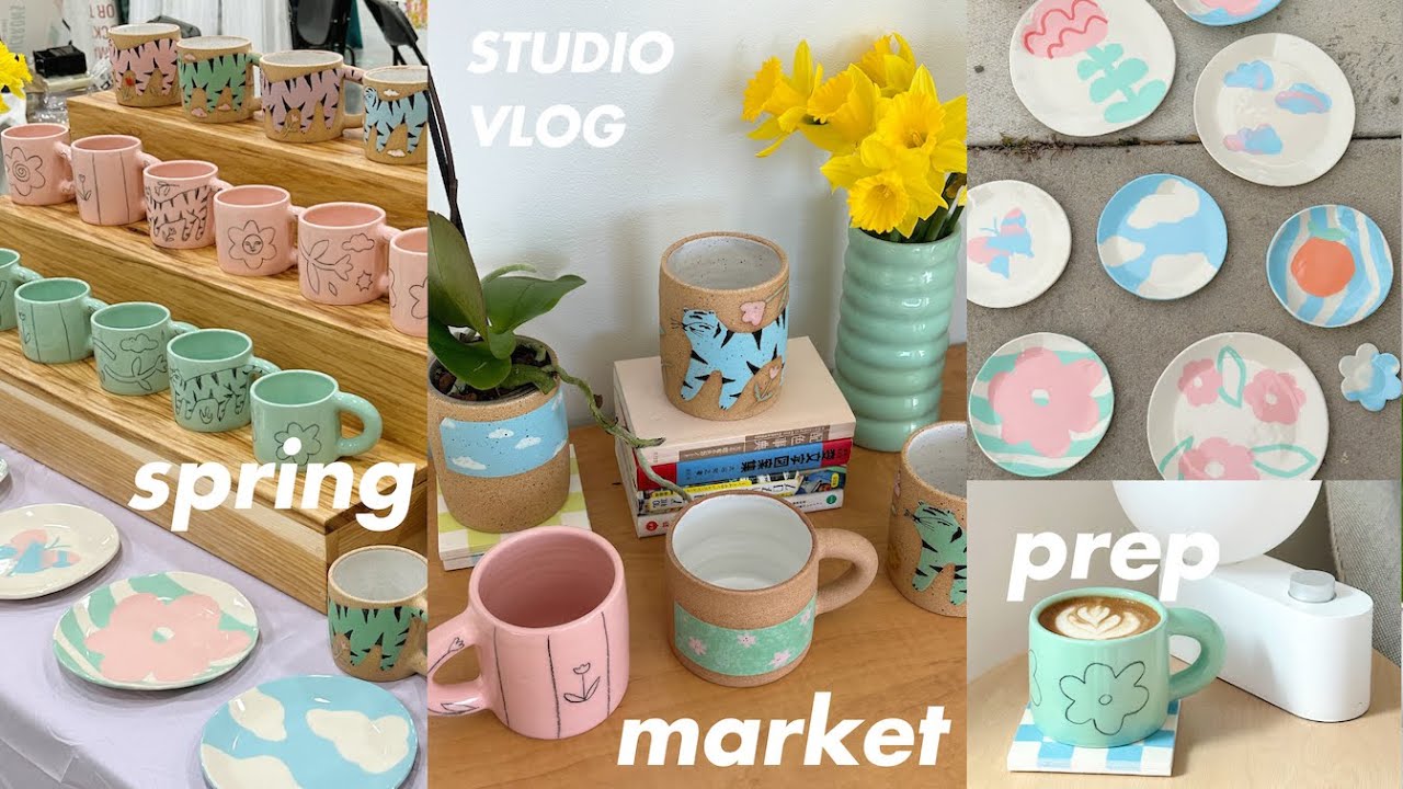 in my plate era, spring market prep & having fun w colour 🌷🍽️