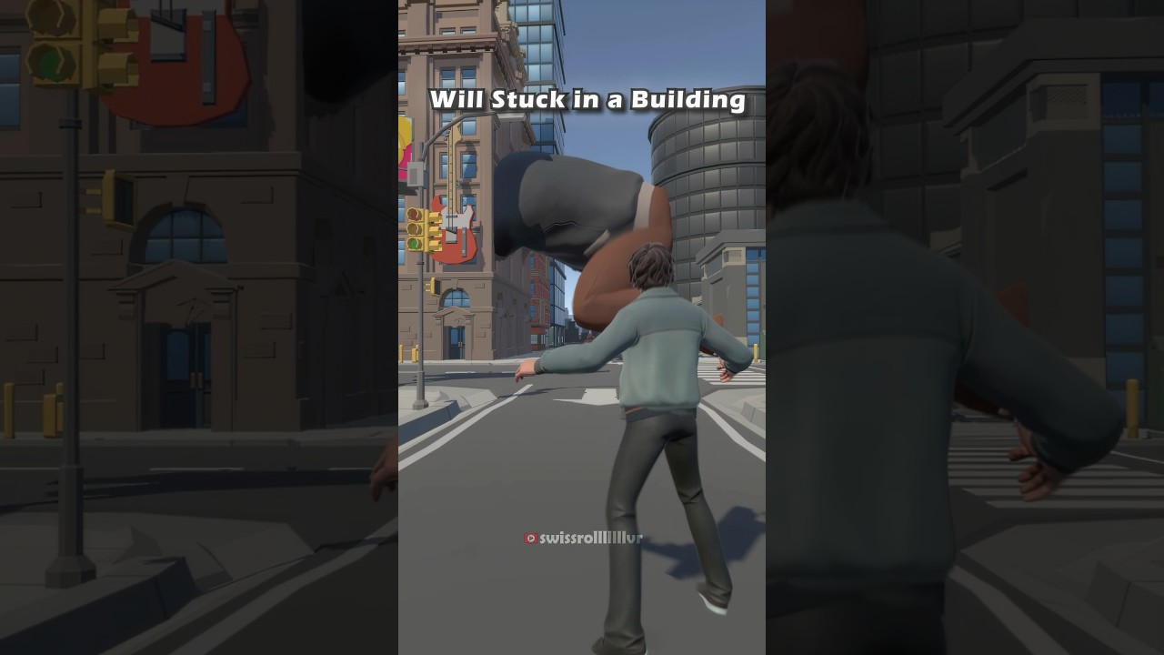 BIG WILL STUCK IN A BUILDING?!?😭😂 @discorabbit #strangerthings #shorts #funny #viralvideo #vrchat
