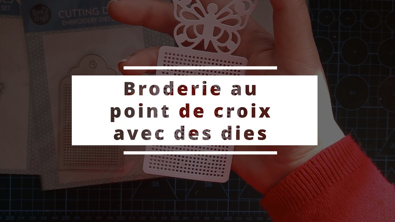 Test de broderie au point de croix avec des dies