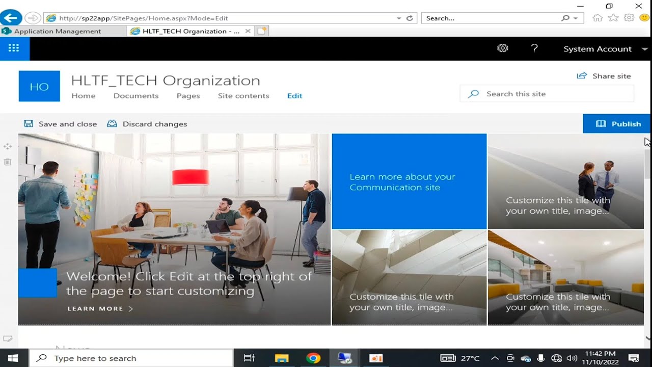 Создание подписки на SharePoint Server Edition 2022 для веб-приложений и коллекций сайтов