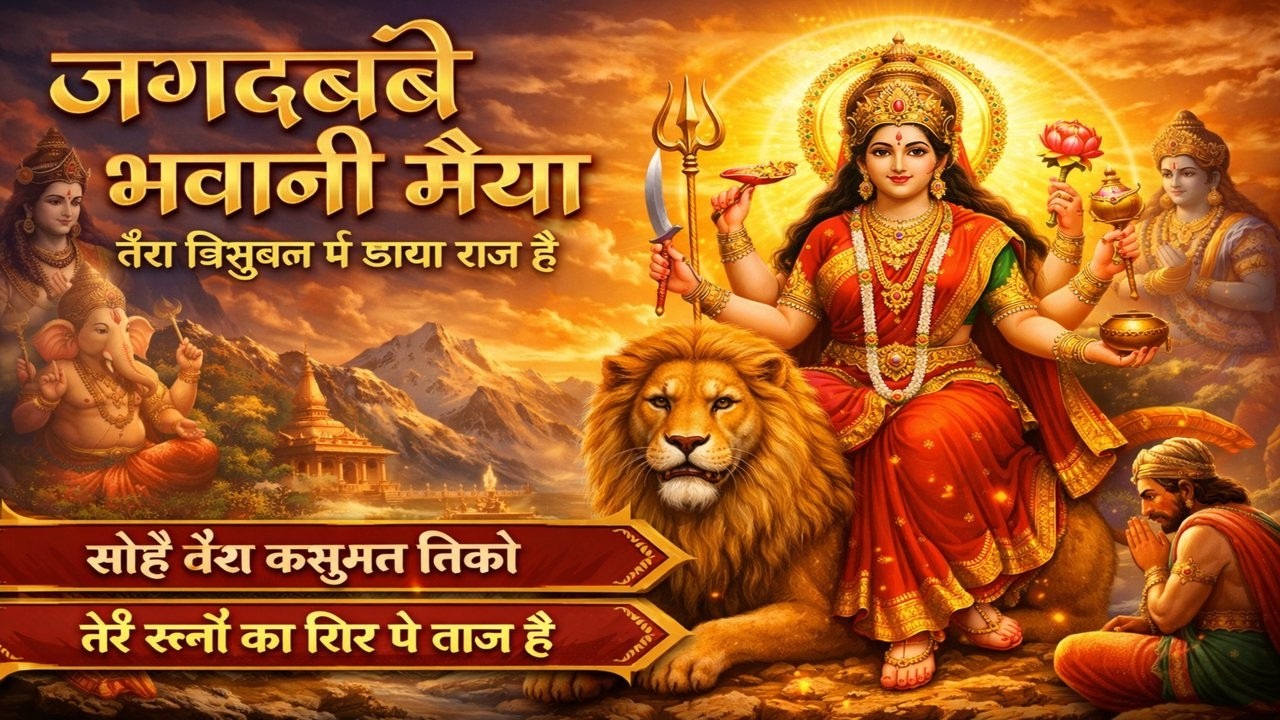 जगदम्बे भवानी मैया 🙏 | तेरा त्रिभुवन में छाया राज है | Powerful Devi Bhajan | Navratri Special