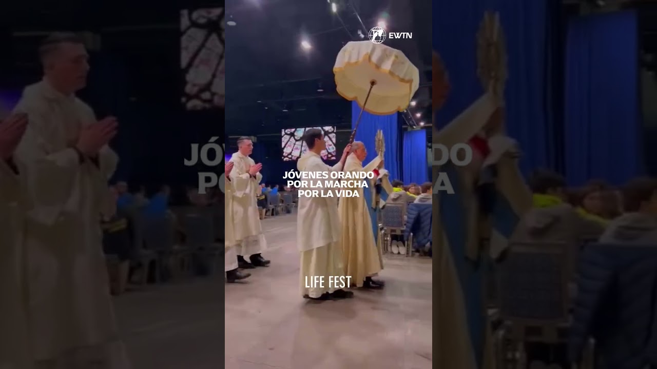 ¡Jóvenes orando en la Marcha por la Vida!