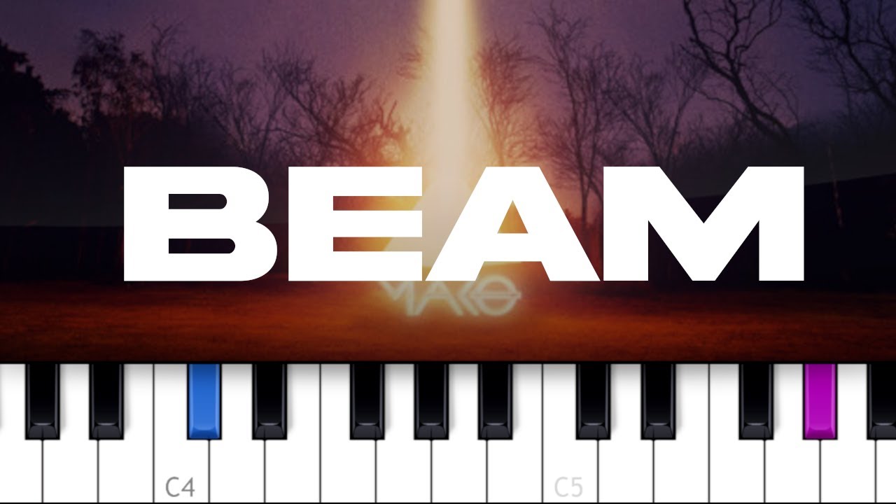 Mako - Beam (in the key of E Major) (piano tutorial)