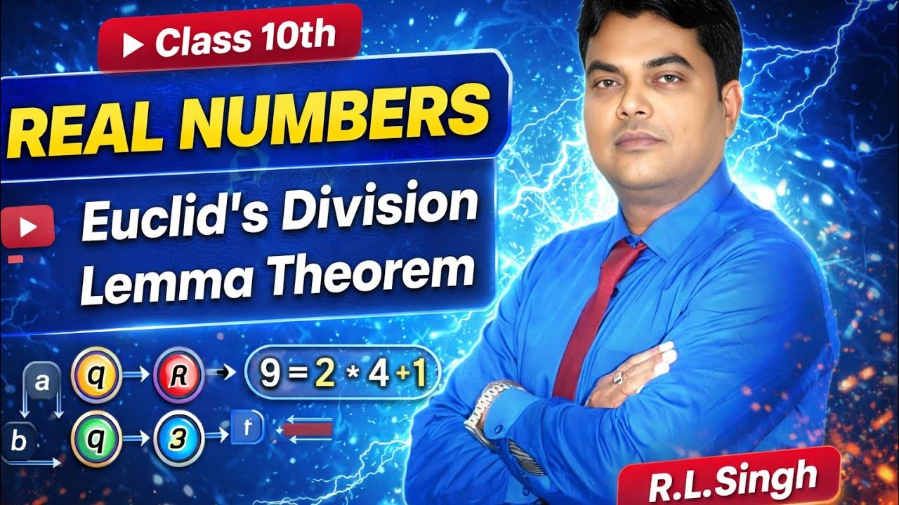 Euclid’s Division Lemma Theorem | Real Number | Class 10 | Easy Explanation