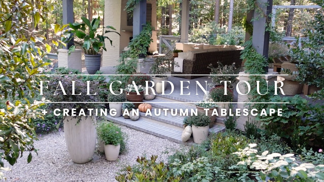 How I&rsquo;m Decorating My Outdoor Spaces For Fall | Fall Tablescape, Patio Decorating + Garden Tour