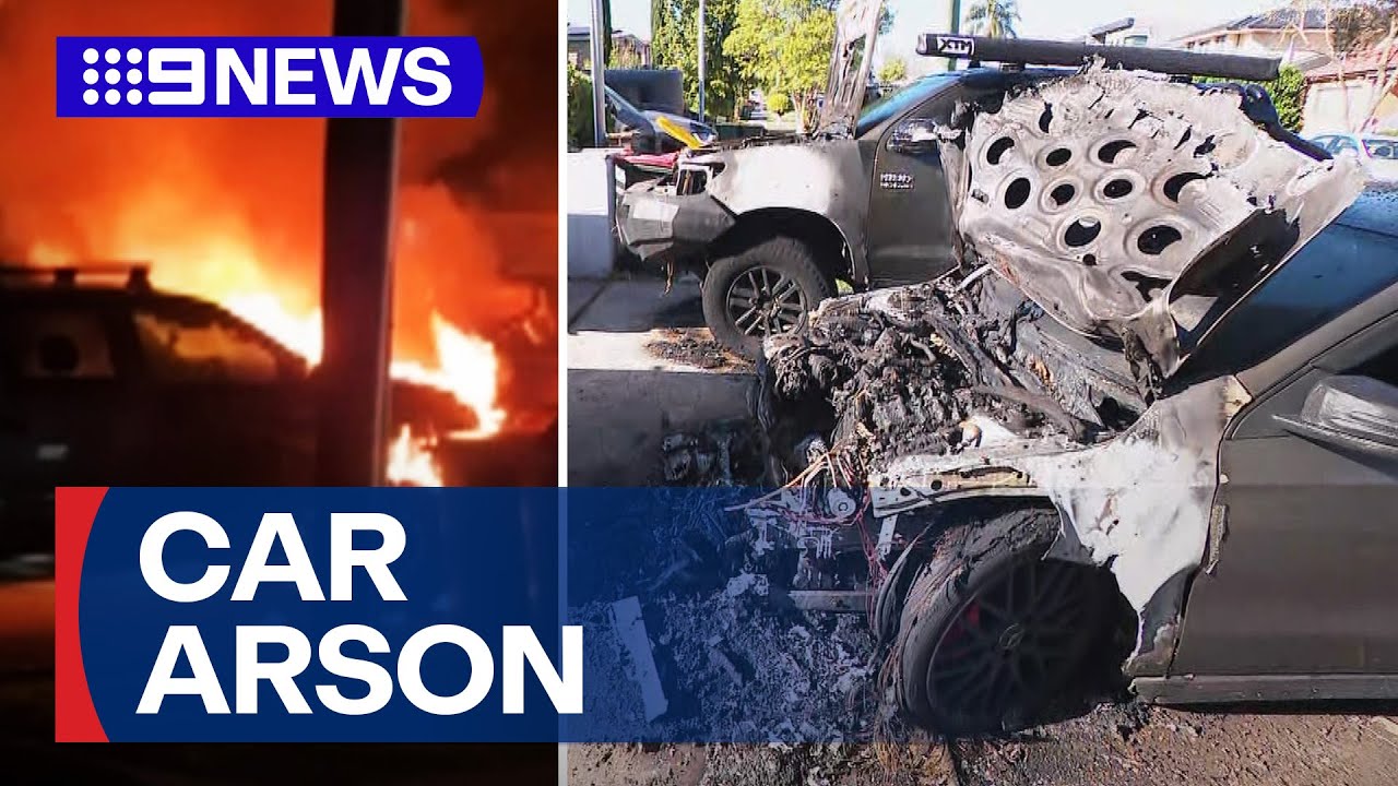 Vehicles targeted in Sydney arson attack | 9 News Australia