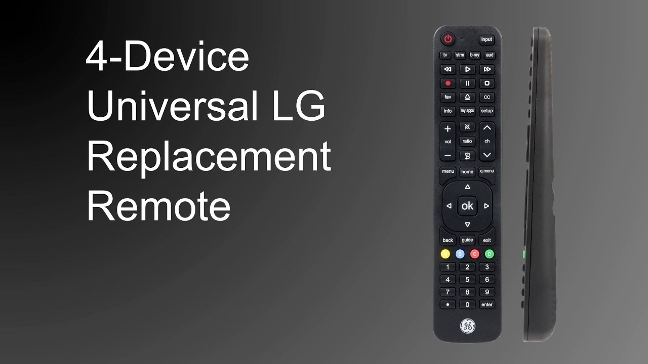 57818: GE 4-Device Universal LG Replacement Remote - Overview