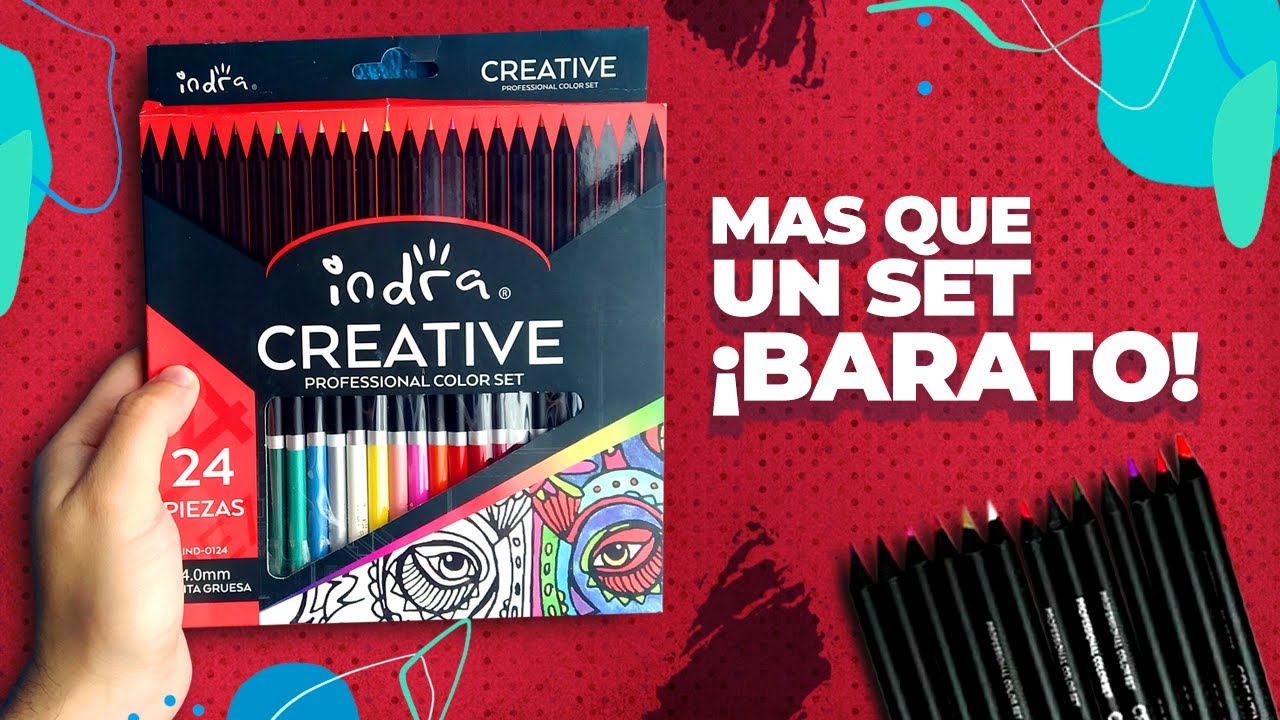 Indra Creative Profesional lapices de colores ¡Materiales Baratos!