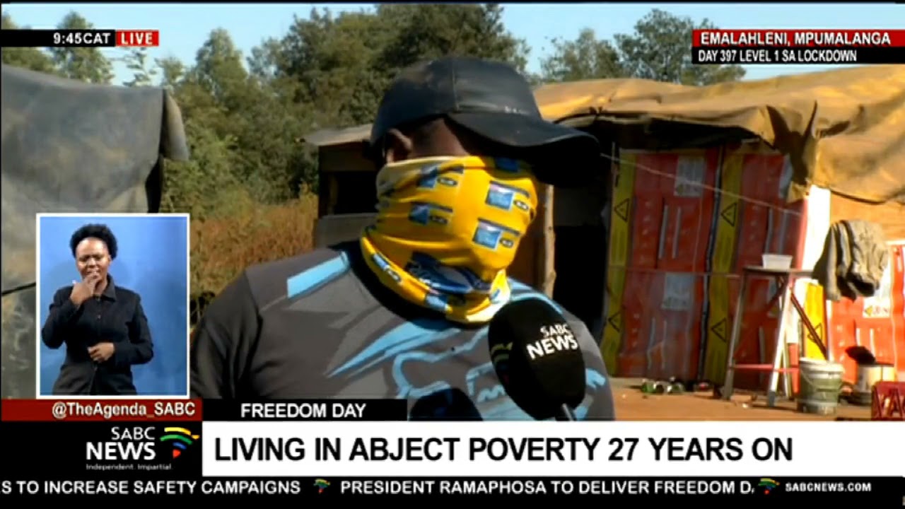 Freedom Day | A group of people from Witbank in Emalahleni living in abject poverty