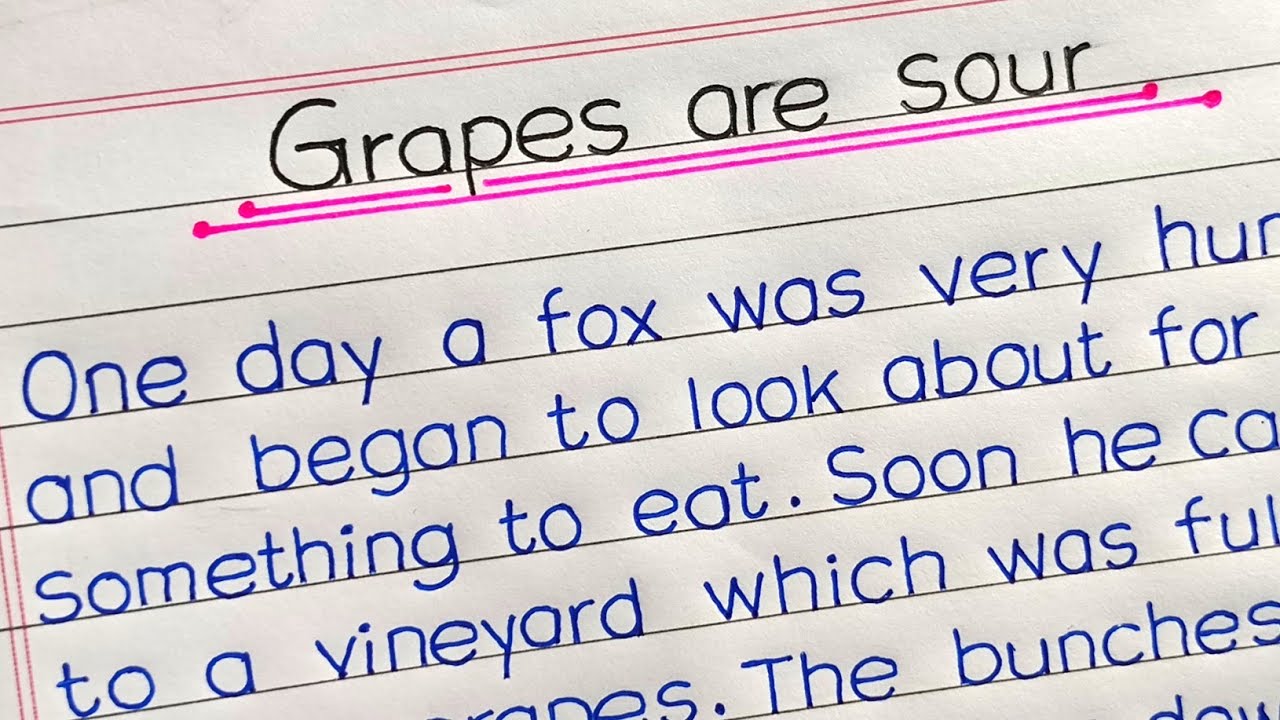 Grapes are sour story in English || English short story ||