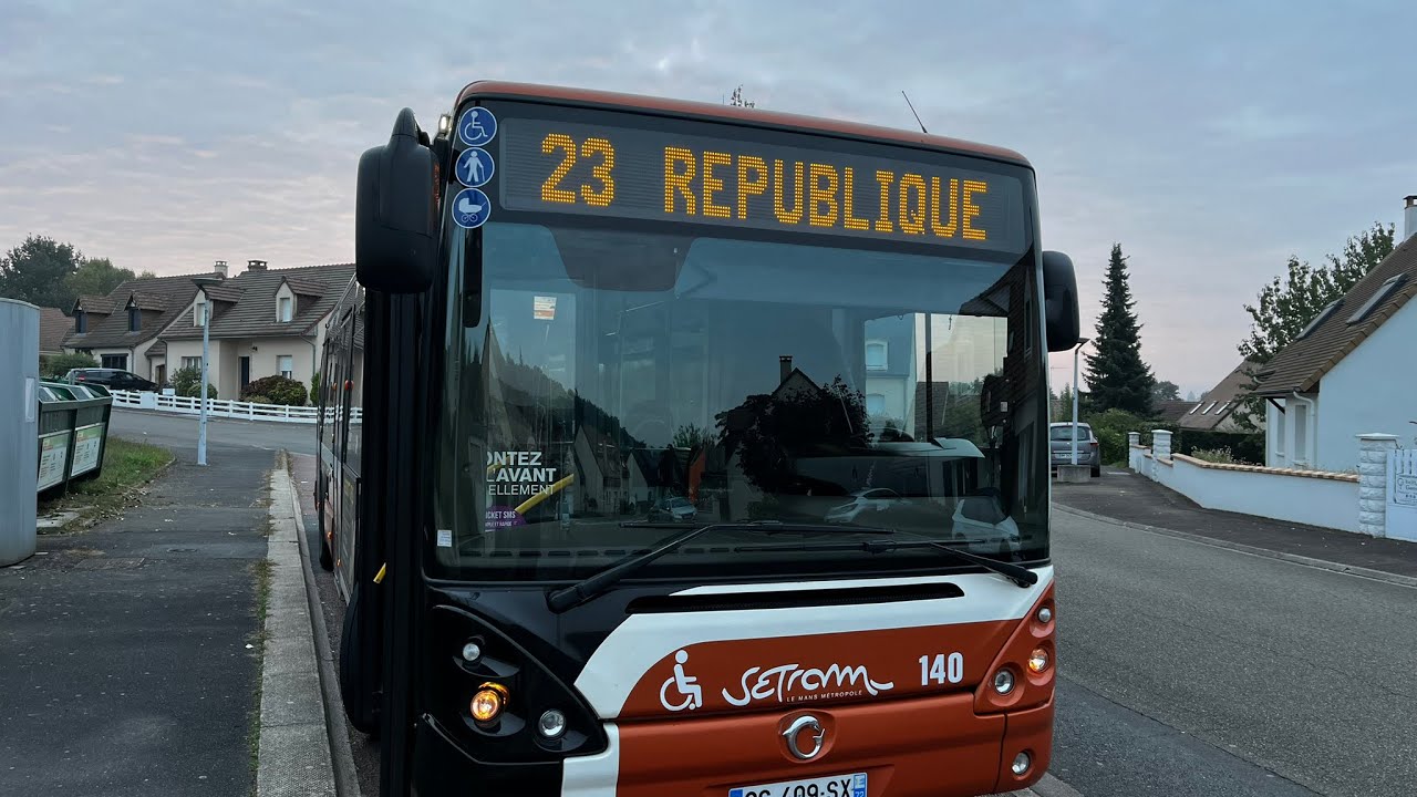 Bus Le Mans : Ligne 23 vers Le Mans République avec déviation comtes du Maine 