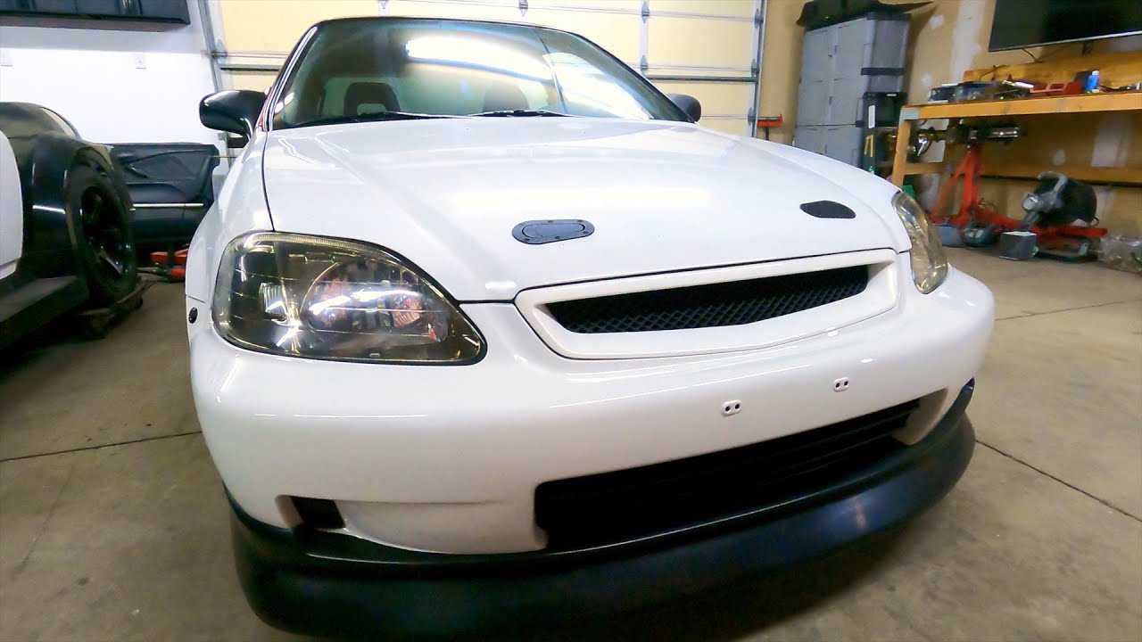 How to install Civic EK push style quick disconnect latch on front bumper.