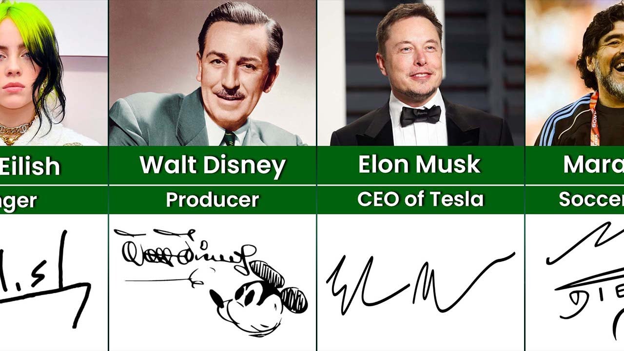 Coolest Signatures From Famous People