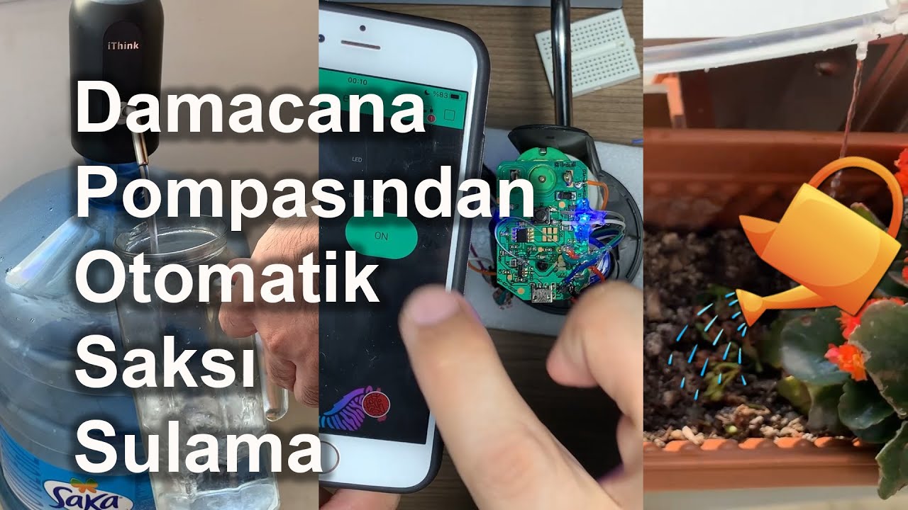 Saksı Bitkilerimiz İçin Otomatik Sulama Sistemi Yaptık - Damacana Pompasından...
