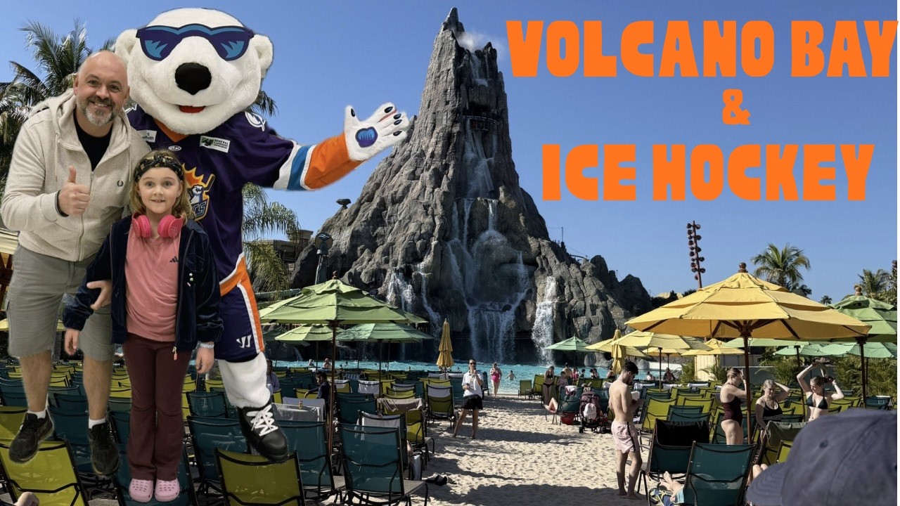 Day 6 Orlando Florida Day - Universal Volcano Bay & Solar Bears Ice Hockey at The Kia Center