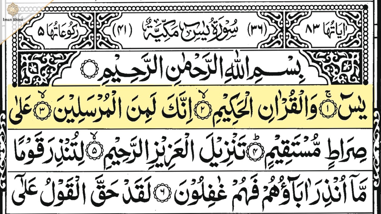 Surah Yaseen | By Sheikh  RAGAB EL NAJAR | Full With Arabic Text (HD) | #-سورۃ يس