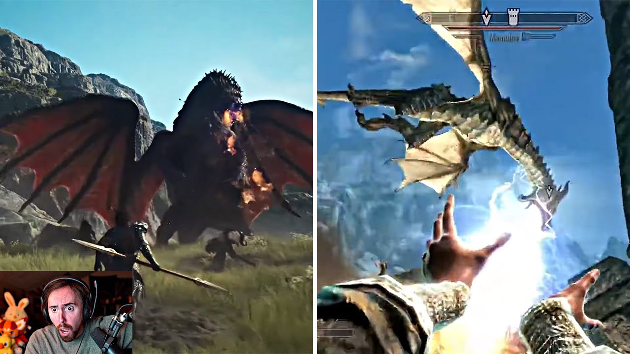 Dragon&rsquo;s Dogma 2 vs Skyrim | Asmongold Reacts