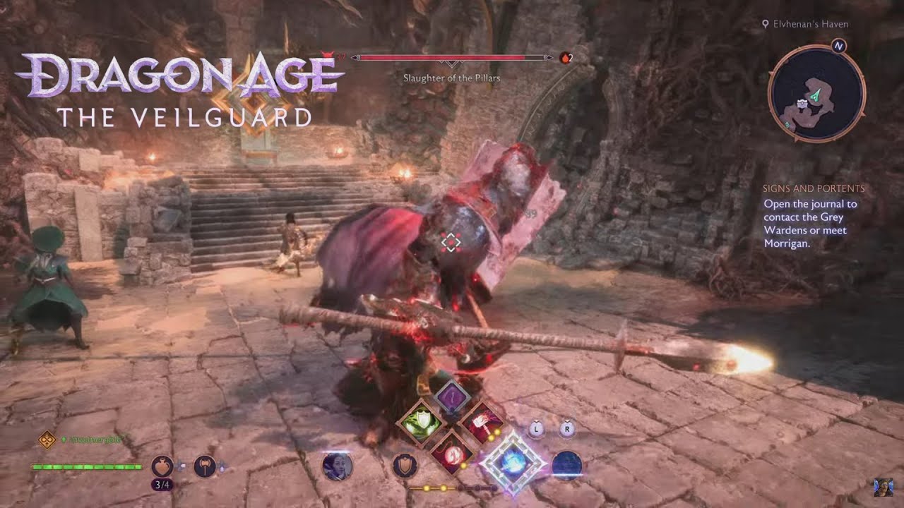 Dragon Age The Veilguard PS5 Lv 27 Vs Slaughter of the Pillars Boss (Nightmare Difficulty) & Build