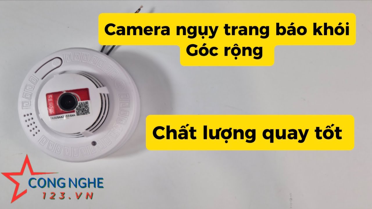 CAMERA NGỤY TRANG ĐÈN BÁO KHÓI GÓC RỘNG 120 ĐỘ MỚI NHẤT 2026#cameranguytrang 