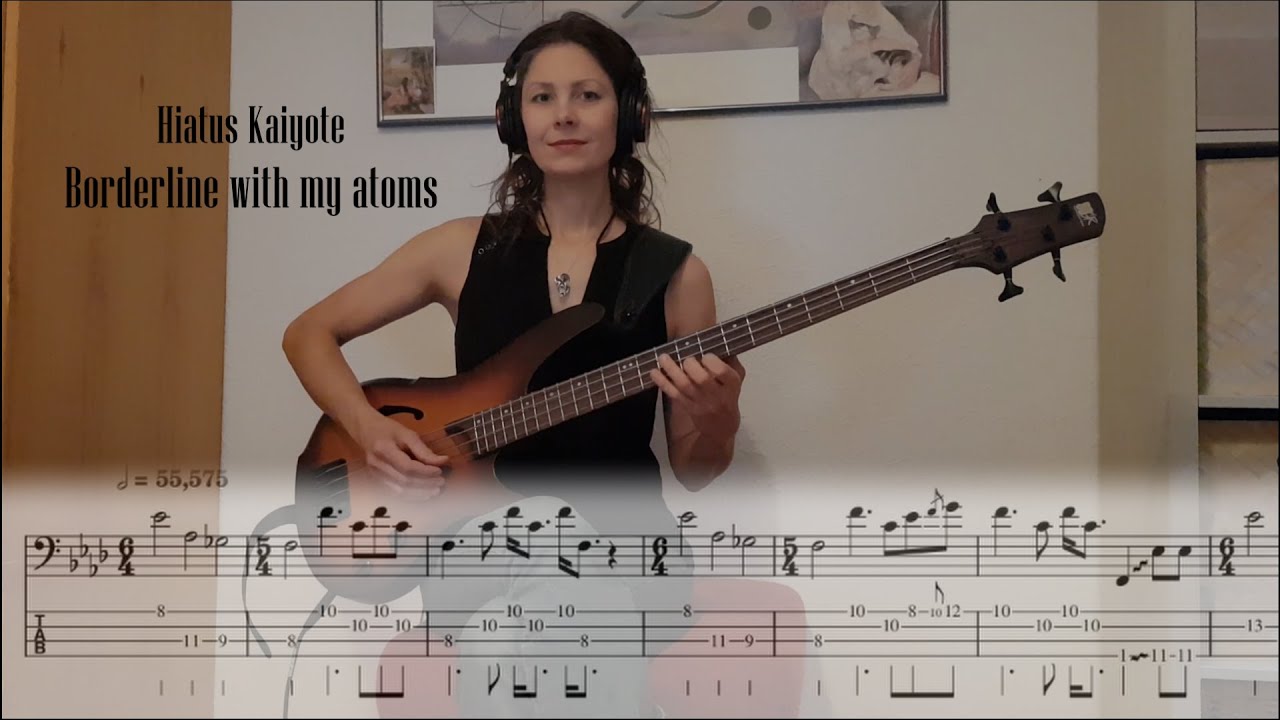 Hiatus Kaiyote: Borderline with my atoms // Bass Cover with Tabs and Score!
