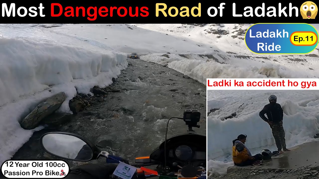 Most Dangerous Road of Ladakh | Couple accident in Ladakh | Zanskar real adventure | Ladakh Ep.11