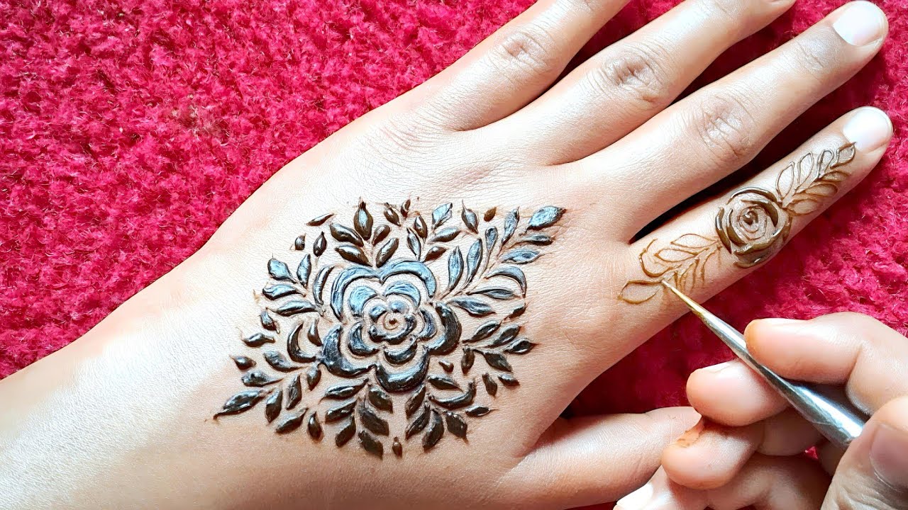 Back hand mehndi design | Minimal mehndi design | hater talur mehndi design | trending mehndi