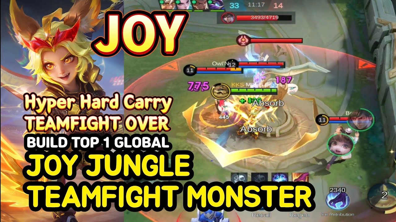 Joy (Mythical Glory): Hyper Hard Carry Jungle Teamfight Monster | BUILD TOP1 GLOBAL | MLBB