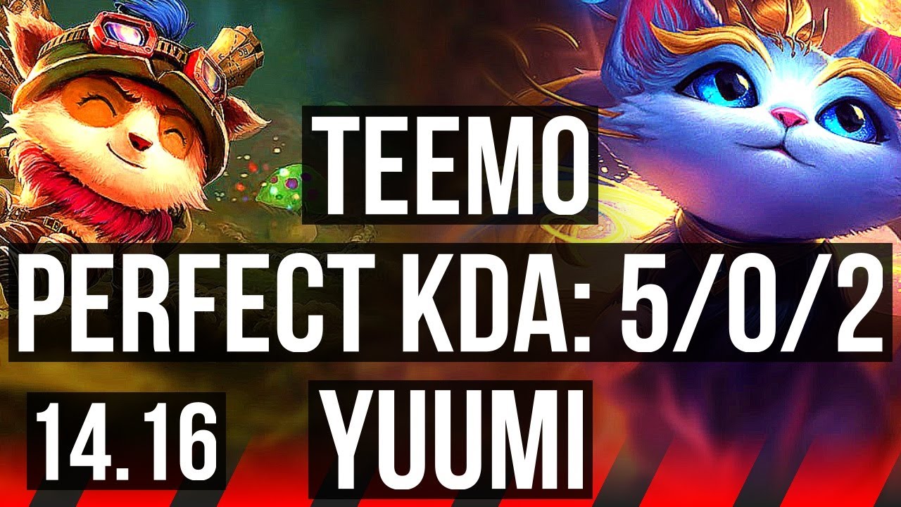 TEEMO vs YUUMI (TOP) | 5/0/2, 600+ games, Rank 10 Teemo | BR Challenger | 14.16