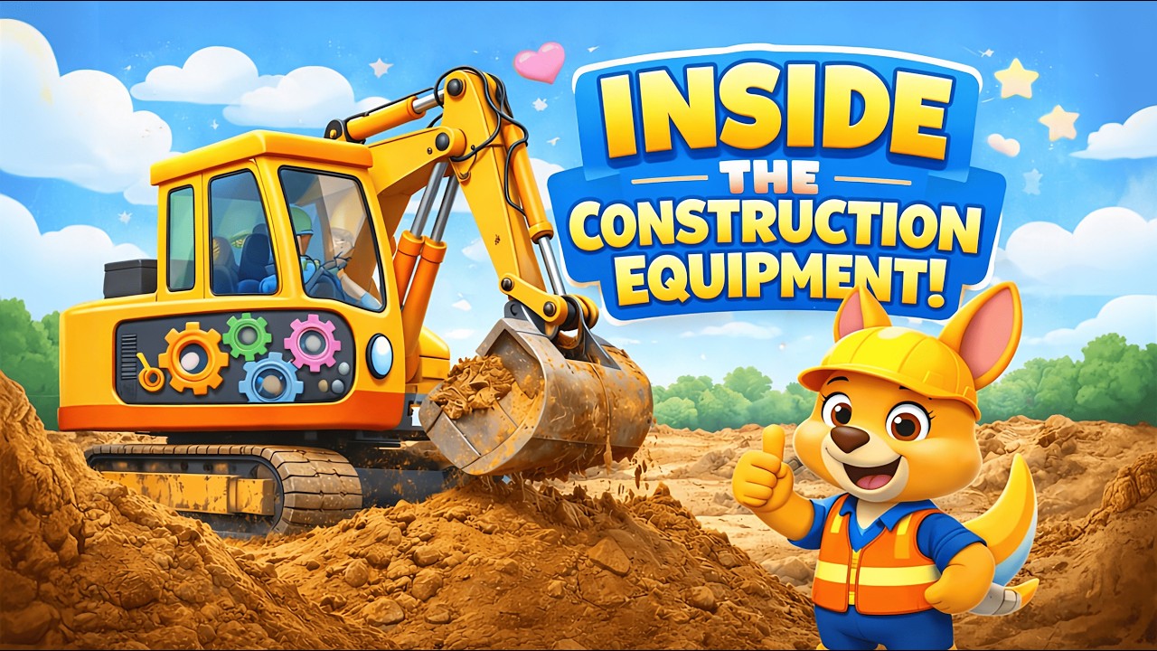 Construction Vehicles for Kids Learn Bulldozer Crane Excavator