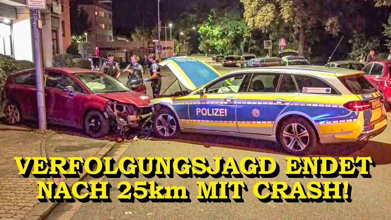 Wilde Verfolgungsjagd mit Drogendealer endet in Crash mit der Polizei | Zwei Polizisten verletzt