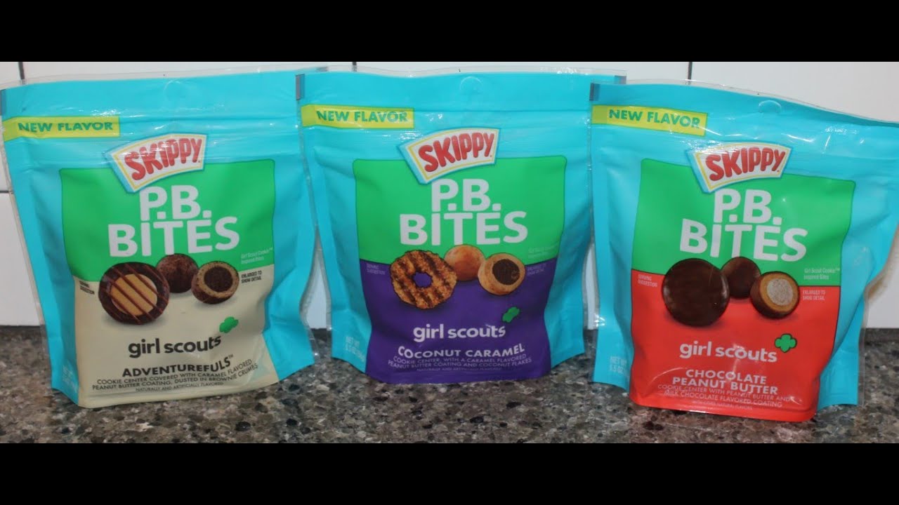 Skippy P.B. Bites Girl Scouts: Adventurefuls, Coconut Caramel & Chocolate Peanut Butter Review