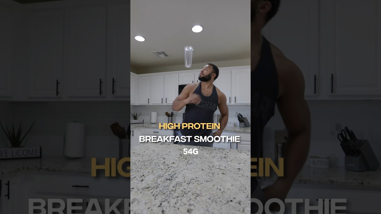 My go to high protein breakfast smoothie 🥤🍓🫐 #smoothie