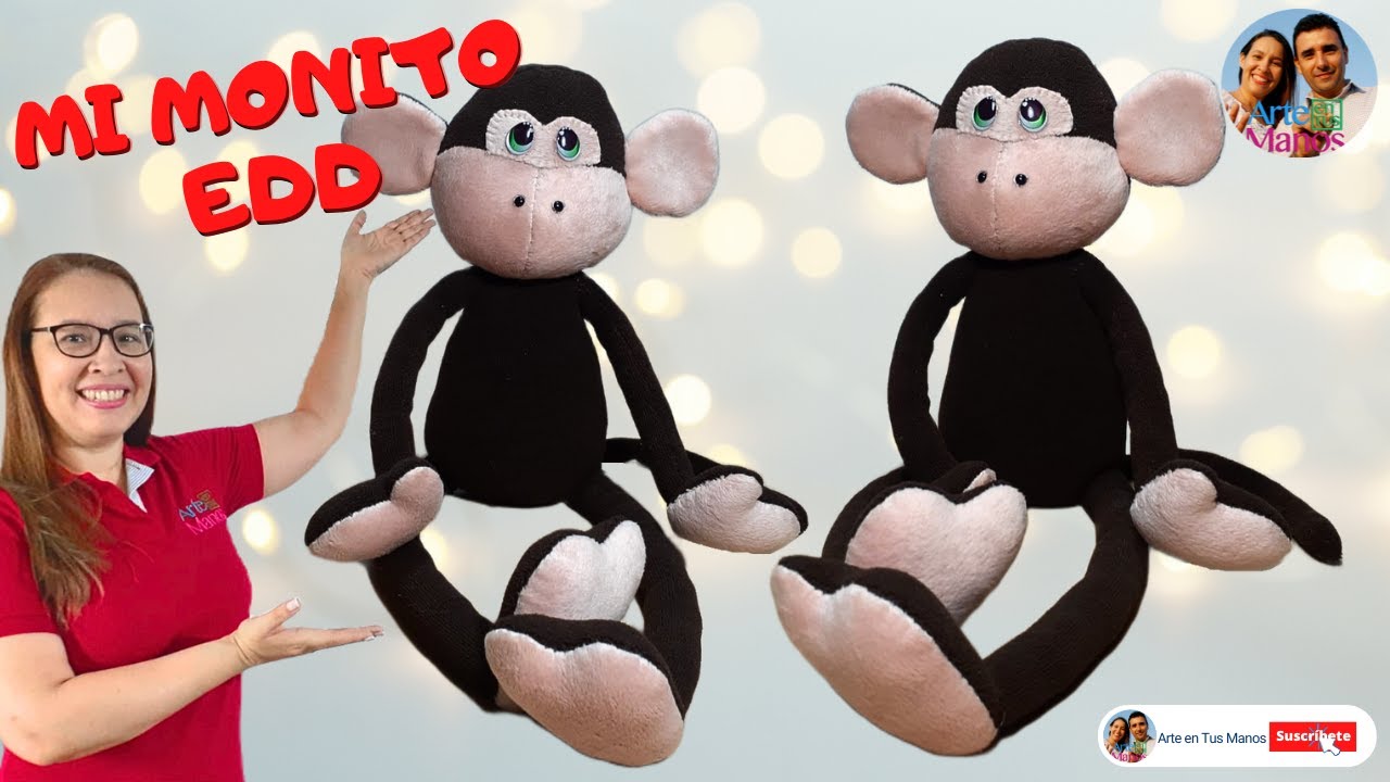 🔴Aprende Cómo Hacer Hermosos MONITOS, CHANGUITOS en Tela, Fácil Con Arte en Tus Manos MONITO EDD