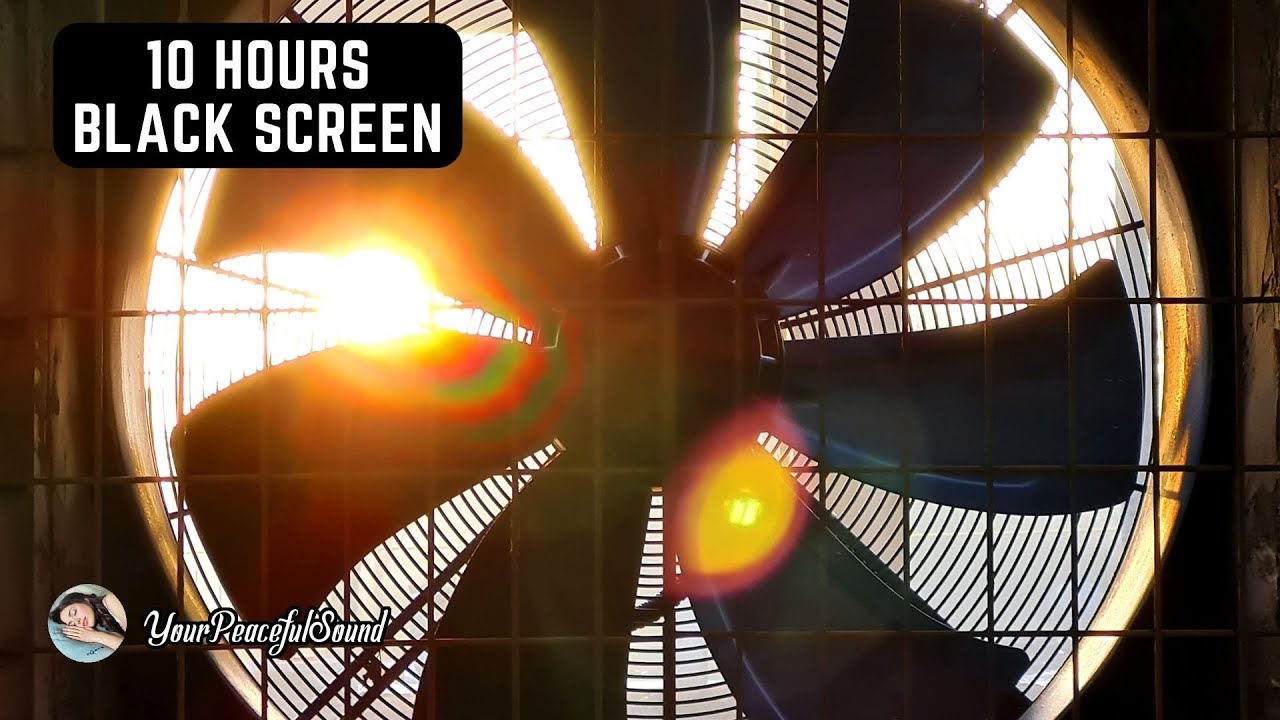 Relaxing FAN Sound | Industrial Ambience | 10H White Noise Black Screen | Calm, Relax, Soothe a Baby