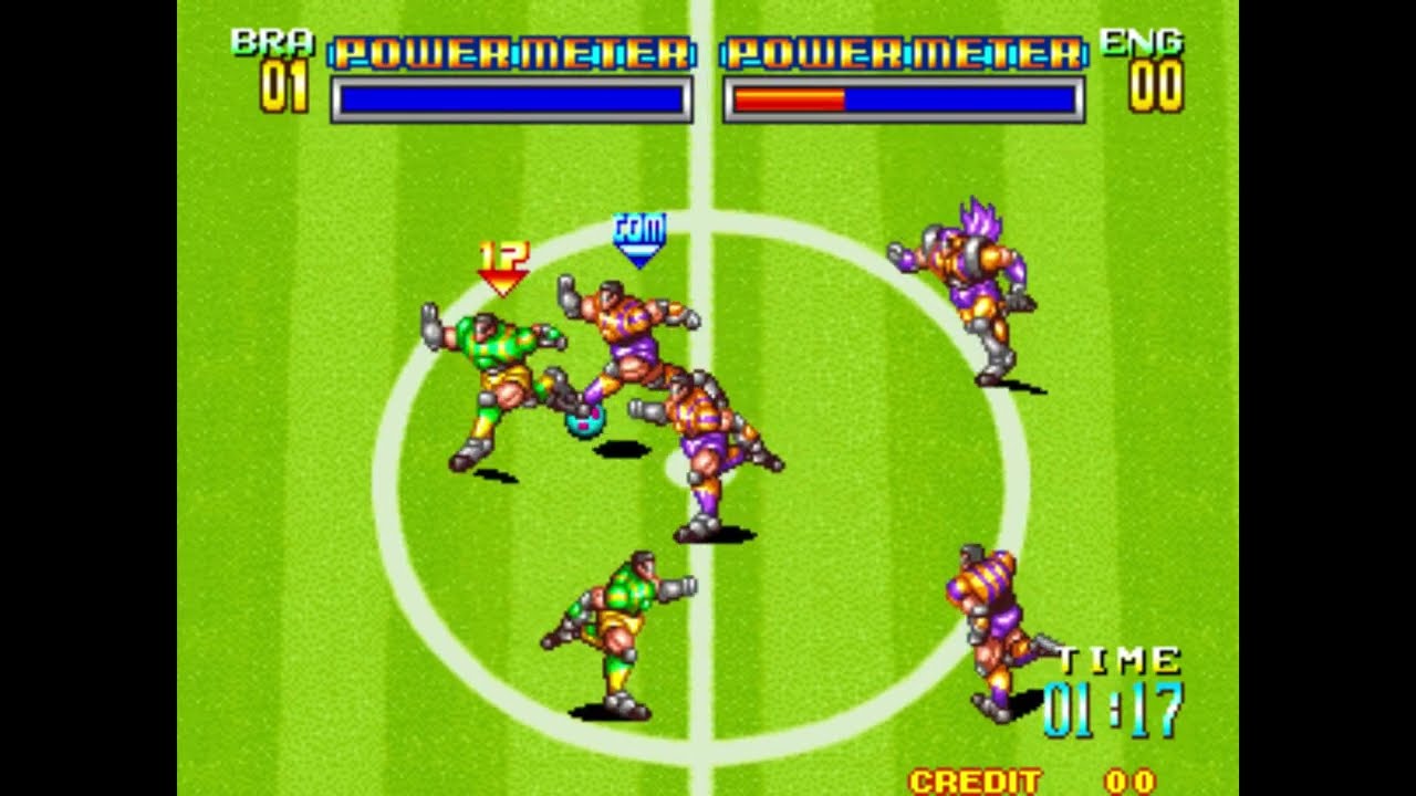 4th Game  BRAZIL  -  ENGLAND  1 - 1,  2 - 1pen  MAME  Soccer Brawl set 1 socbrawl 28 6 2018  7 55 52