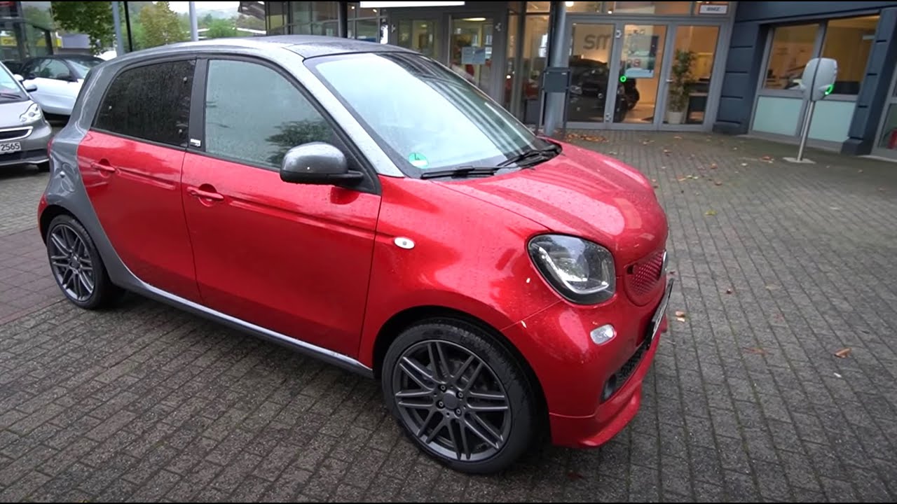 Scharfes ROT: Smart Brabus Forfour 2020. DSG und klasse Sound System.