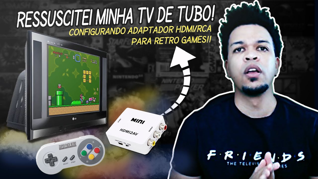 ADAPTADOR HDMI para CONSOLE RETRO GAME em TV DE TUBO | SUPER BOX RETRÔ
