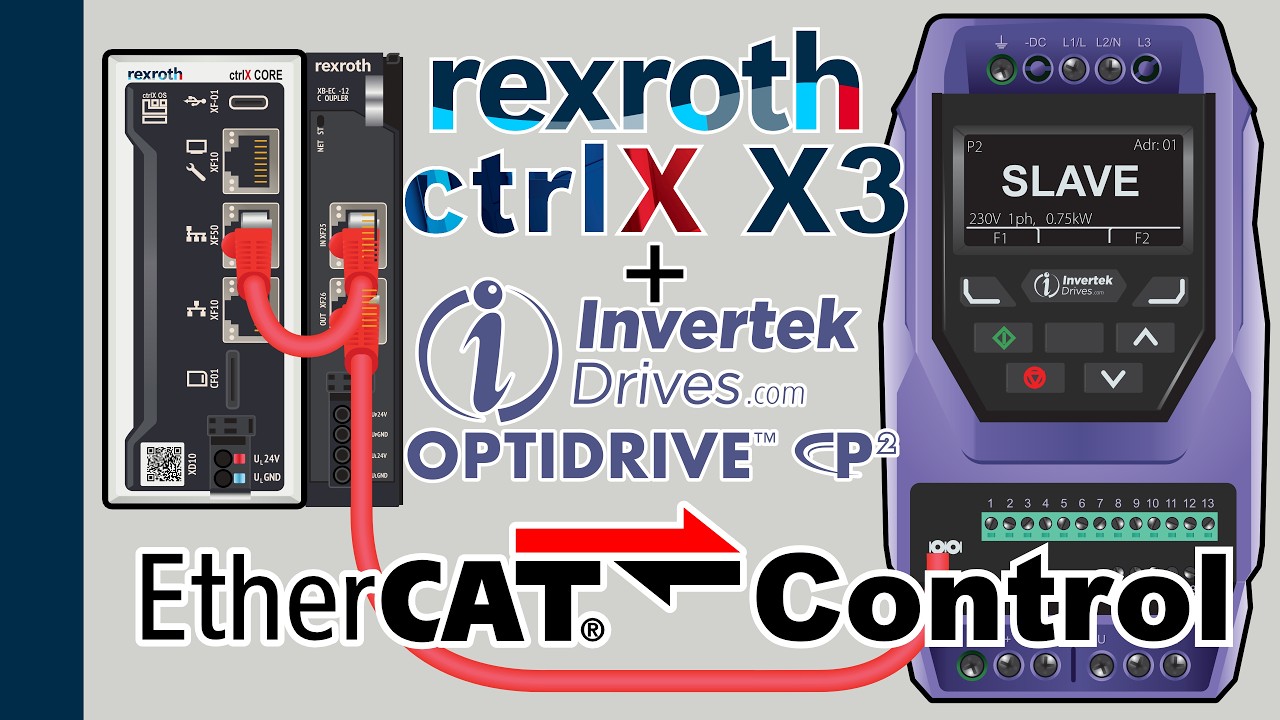 How to Control an Invertek Optidrive P2 from a Bosch Rexroth ctrlX Core X3 over EtherCAT
