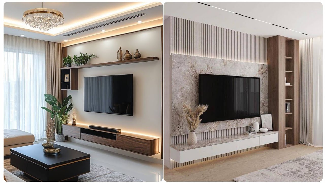 150+ NEW Modern TV Wall Unit Ideas 2025 | Floating Cabinet Designs & Stylish Living Room Inspiration