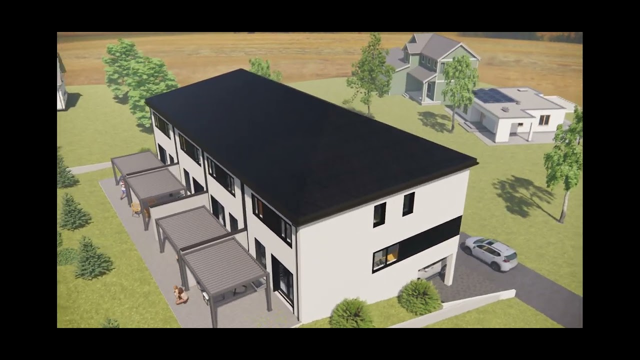 Neubau Reihenh&auml;user KFW40 Sinsheim Waldangelloch mit Nachhaltigkeitszertifizierung