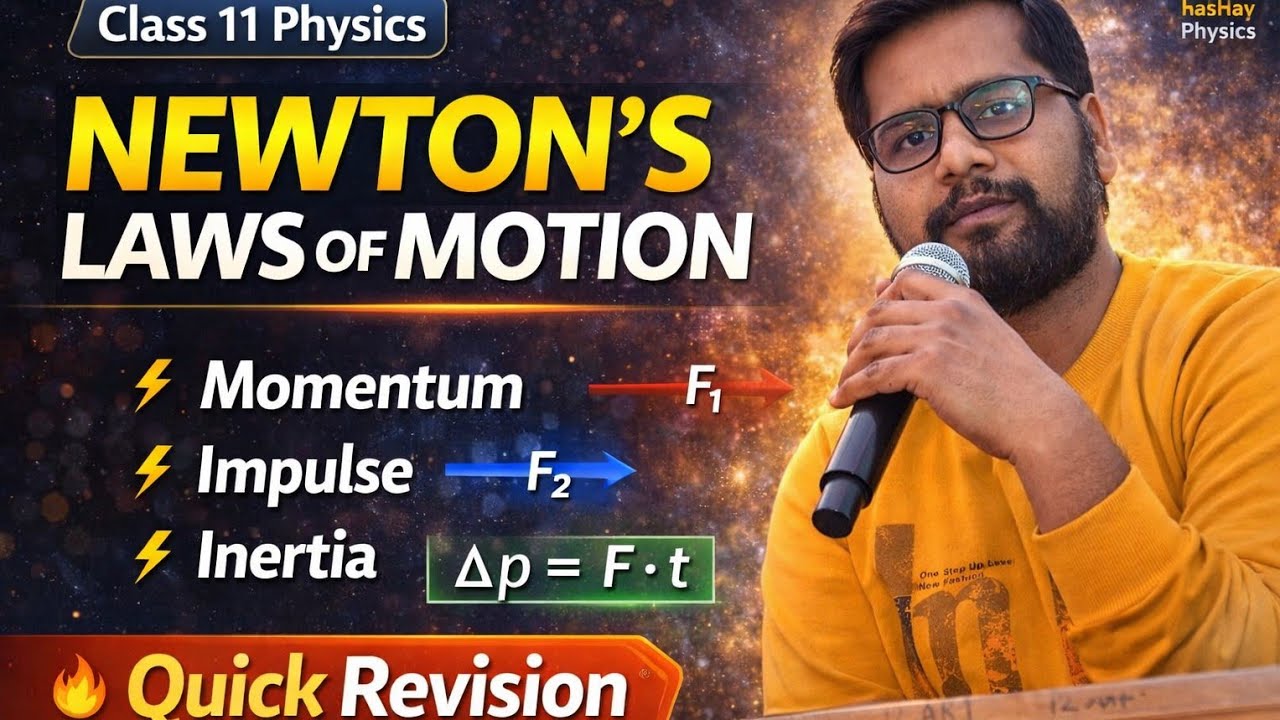 Newton’s Laws of Motion | Complete Quick Revision | Momentum, Impulse, Inertia | Class 11 Physics