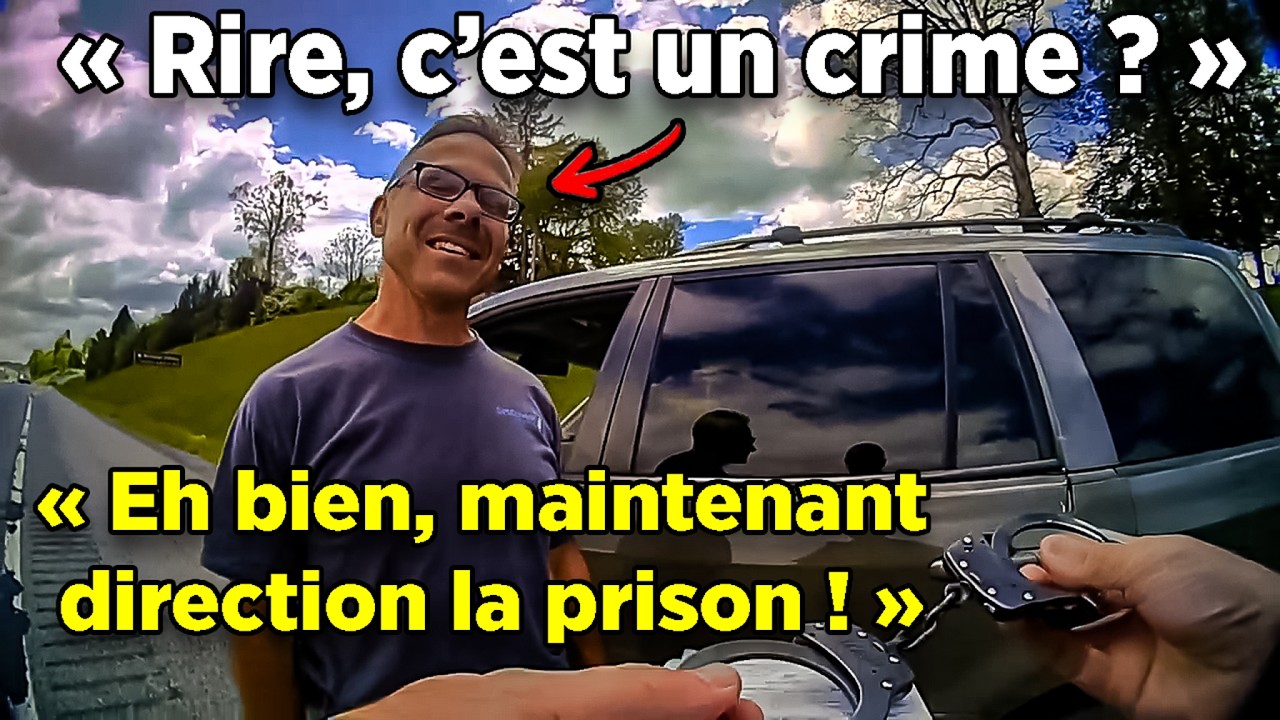 Le flic US abuse de son pouvoir en arrêtant directement un homme juste parce qu’il a ri