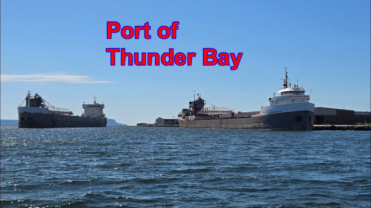Lakeboats Tugs Salties Lake Superior Port of Thunder Bay Ontario Manitoulin and Michipicoten