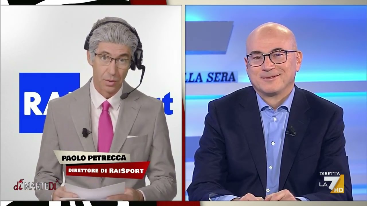 La telecronaca di diMartedì del direttore di Rai Sport Petrecca, secondo Luca e Paolo