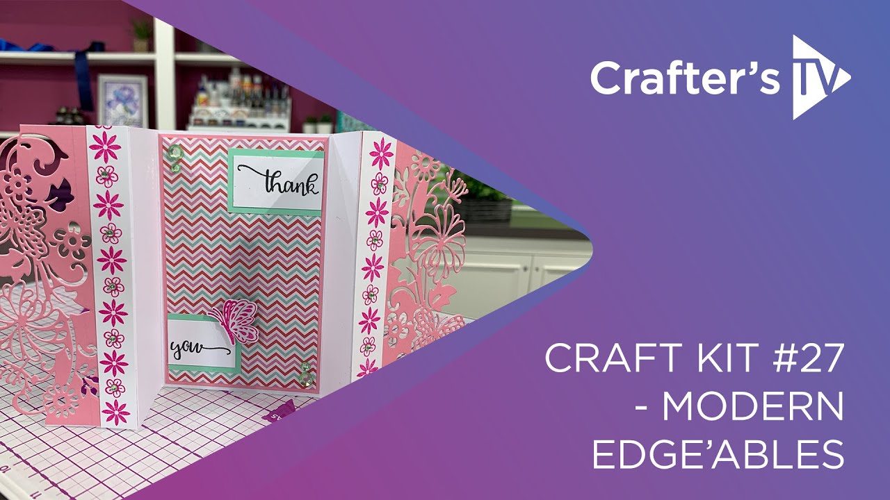 Beautiful Modern Edge'able gatefold card tutorial - Craft Kit #27