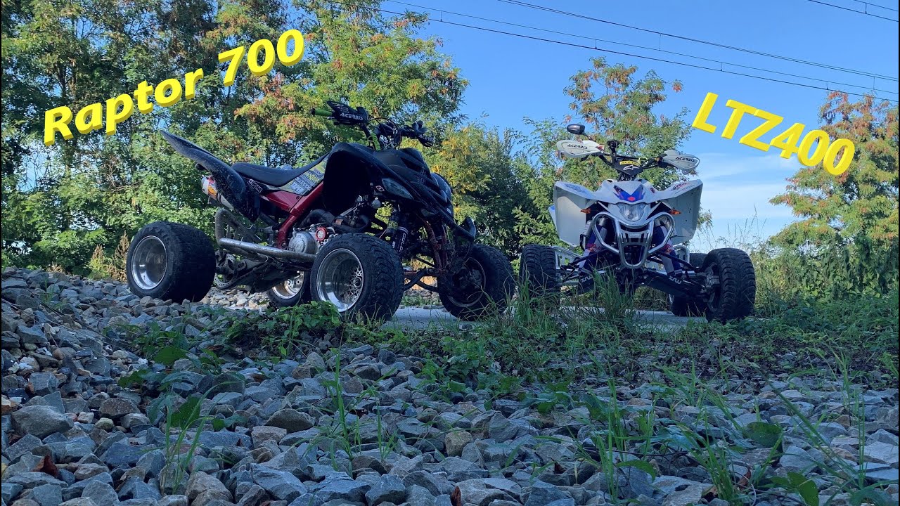 BALADE EN QUAD ENTRE POTES : RAPTOR 700, LTZ400, LTR 450.